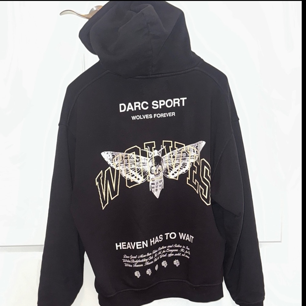 Darc Sport Limited Edition“Heaven Has To Wait” Black Hoodie